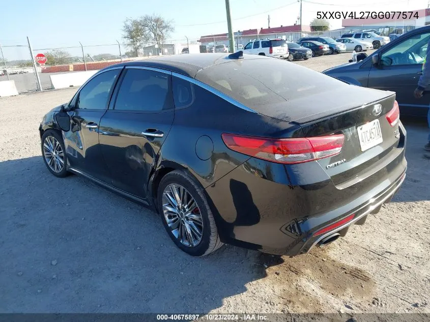 2016 Kia Optima Sxl Turbo VIN: 5XXGV4L27GG077574 Lot: 40675897