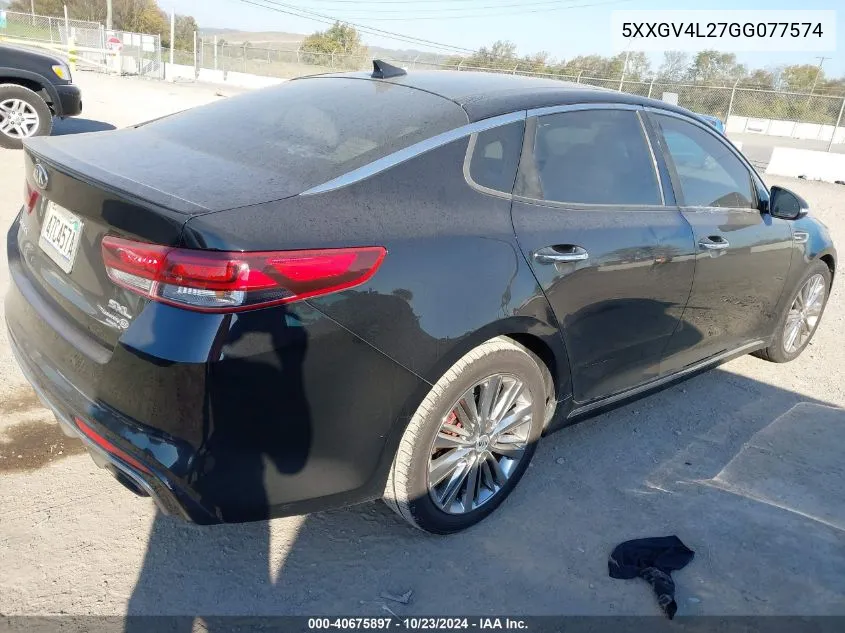 2016 Kia Optima Sxl Turbo VIN: 5XXGV4L27GG077574 Lot: 40675897