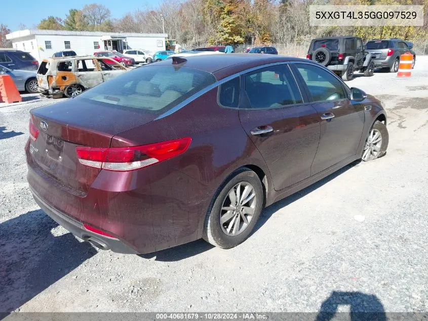 2016 Kia Optima Lx VIN: 5XXGT4L35GG097529 Lot: 40681679