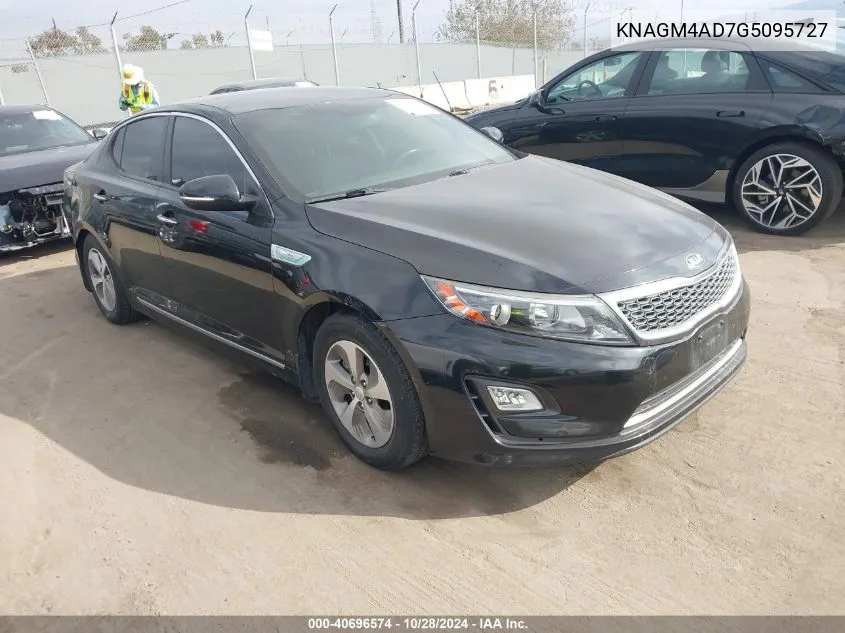 2016 Kia Optima Hybrid VIN: KNAGM4AD7G5095727 Lot: 40696574