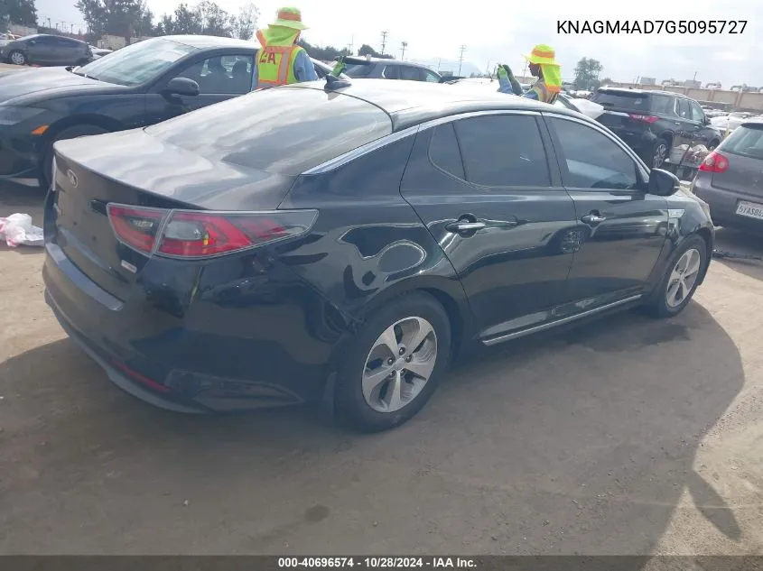 2016 Kia Optima Hybrid VIN: KNAGM4AD7G5095727 Lot: 40696574