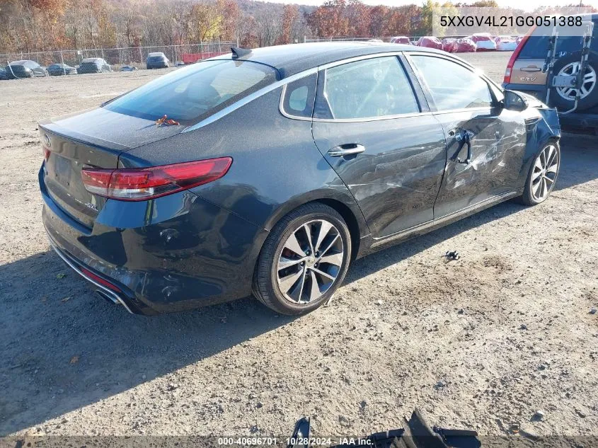 2016 Kia Optima Sxl Turbo VIN: 5XXGV4L21GG051388 Lot: 40696701