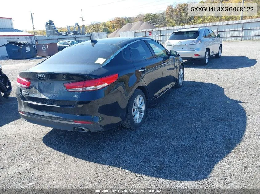 2016 Kia Optima Ex VIN: 5XXGU4L3XGG068122 Lot: 40698236