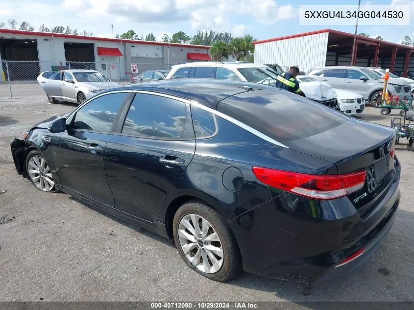 2016 Kia Optima Ex VIN: 5XXGU4L34GG044530 Lot: 40712090