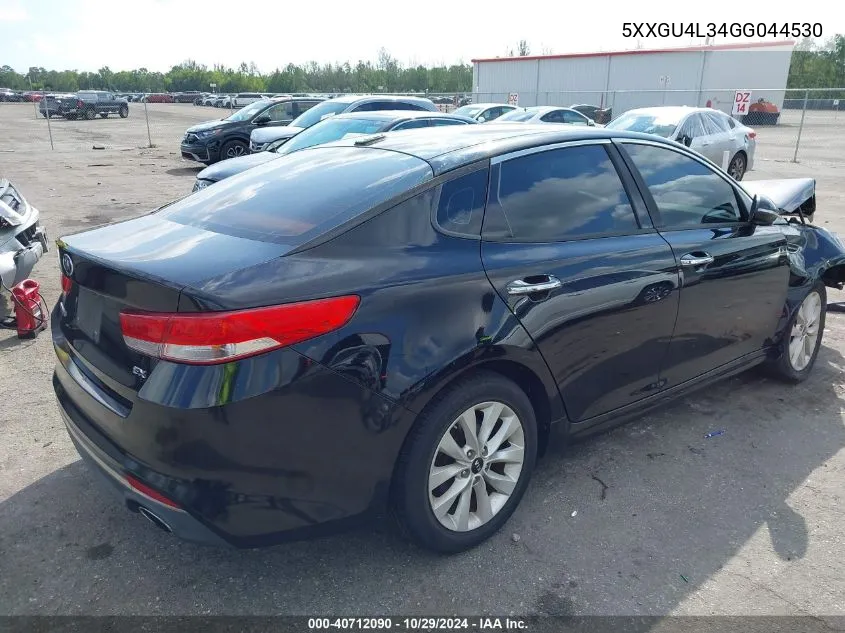 2016 Kia Optima Ex VIN: 5XXGU4L34GG044530 Lot: 40712090