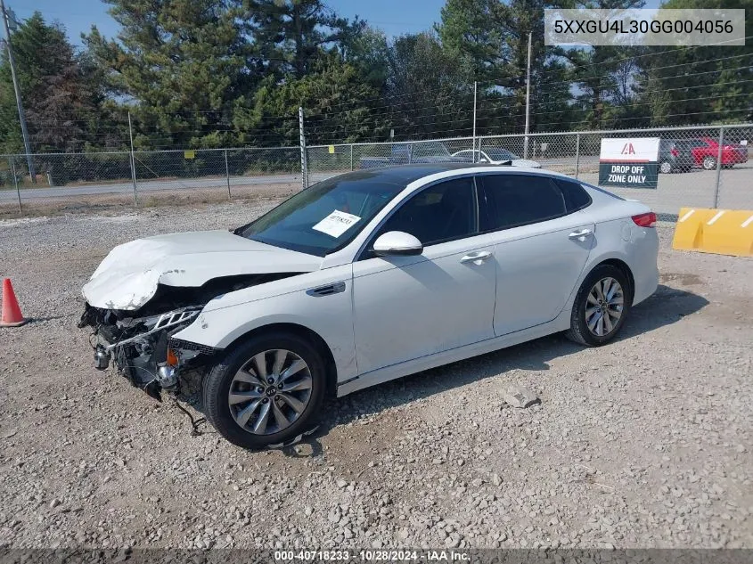 2016 Kia Optima Ex VIN: 5XXGU4L30GG004056 Lot: 40718233