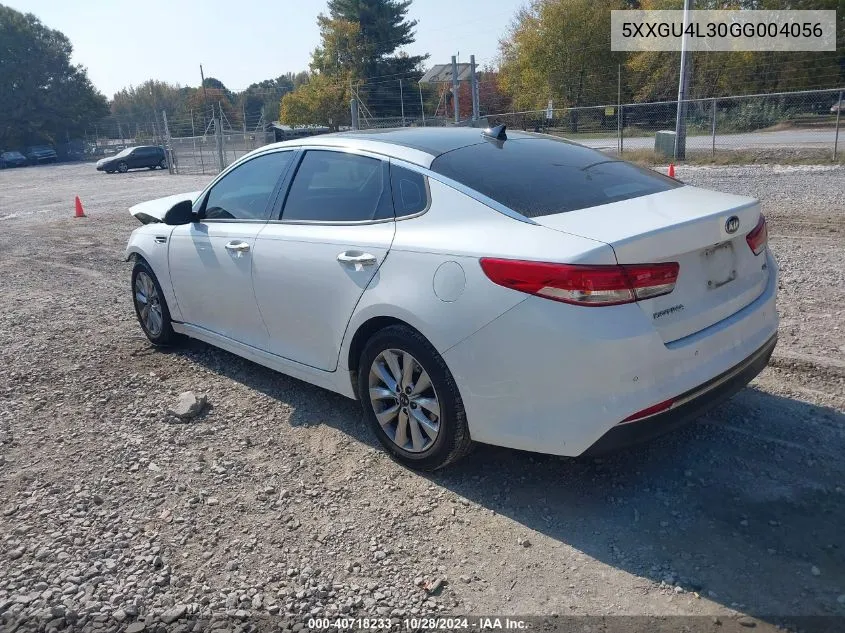 2016 Kia Optima Ex VIN: 5XXGU4L30GG004056 Lot: 40718233