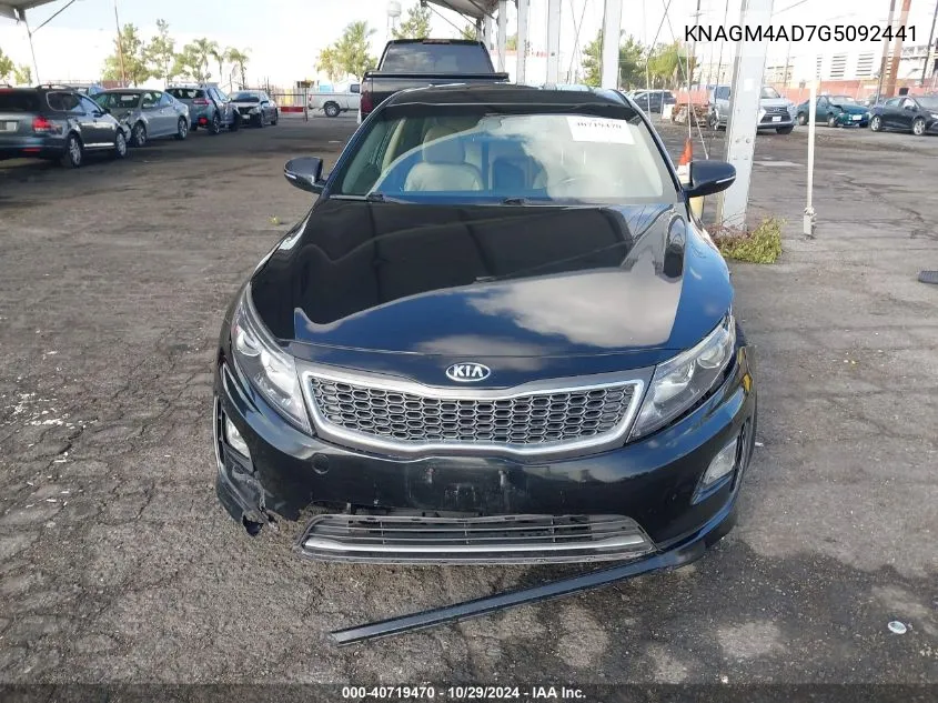 2016 Kia Optima Hybrid VIN: KNAGM4AD7G5092441 Lot: 40719470