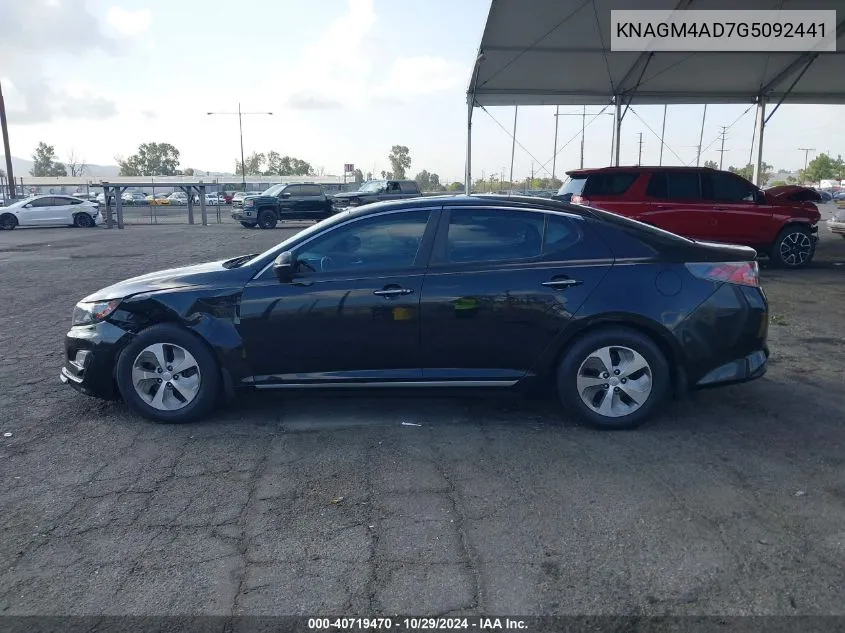 2016 Kia Optima Hybrid VIN: KNAGM4AD7G5092441 Lot: 40719470