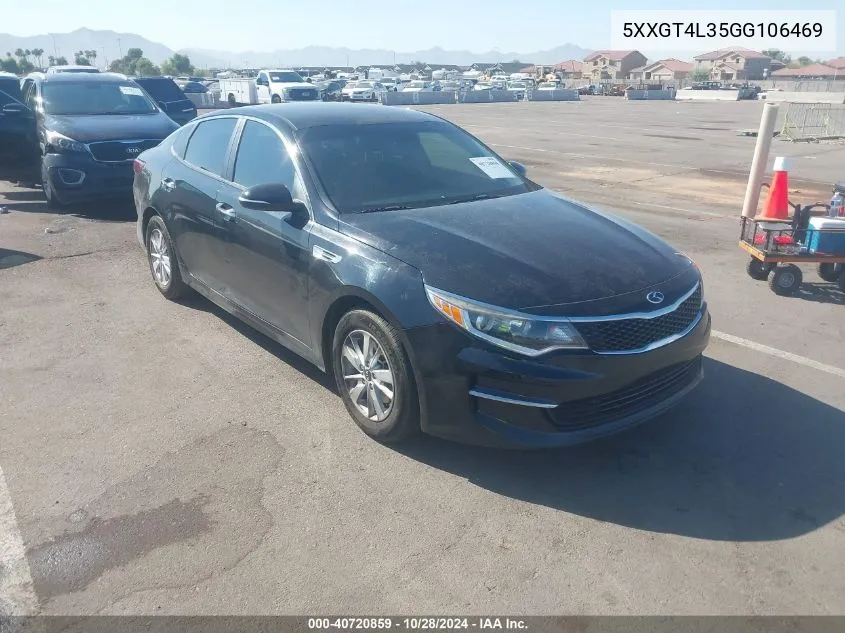 2016 Kia Optima Lx VIN: 5XXGT4L35GG106469 Lot: 40720859