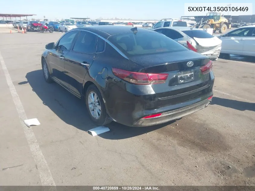 2016 Kia Optima Lx VIN: 5XXGT4L35GG106469 Lot: 40720859