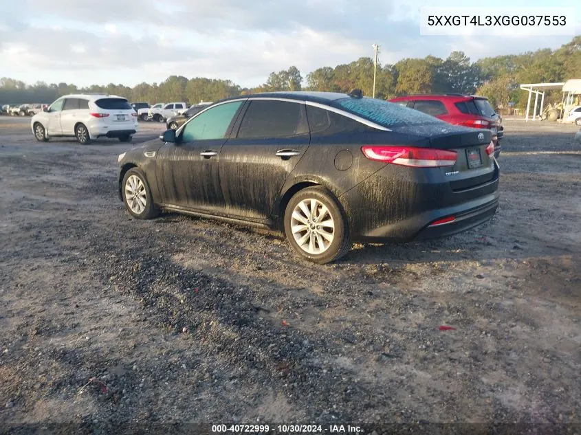 5XXGT4L3XGG037553 2016 Kia Optima Lx