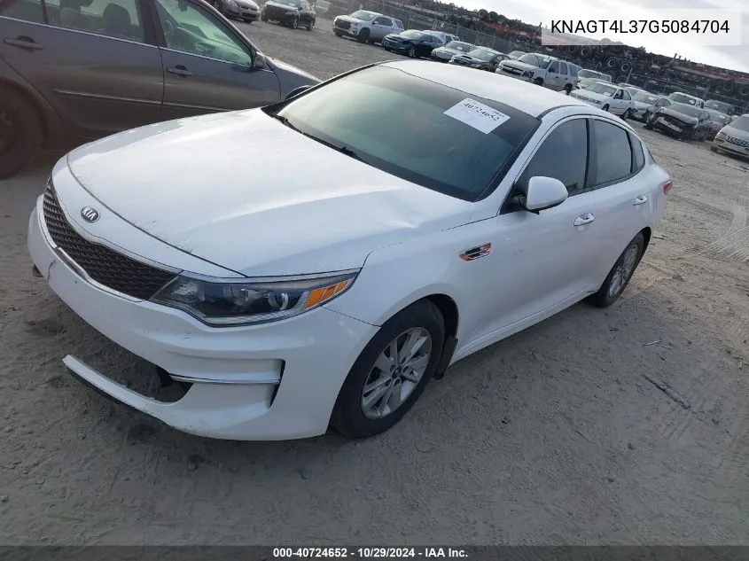 2016 Kia Optima Lx VIN: KNAGT4L37G5084704 Lot: 40724652