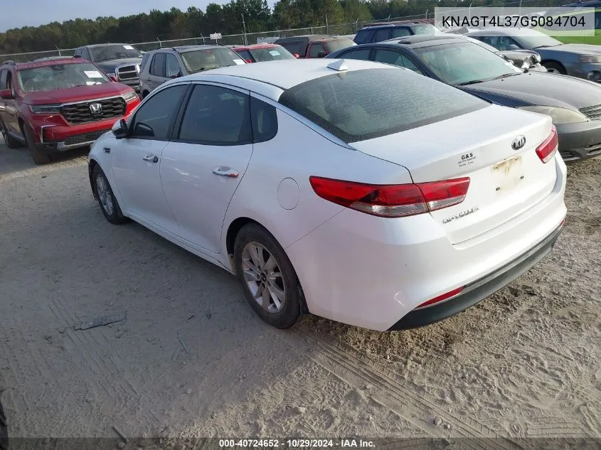 2016 Kia Optima Lx VIN: KNAGT4L37G5084704 Lot: 40724652