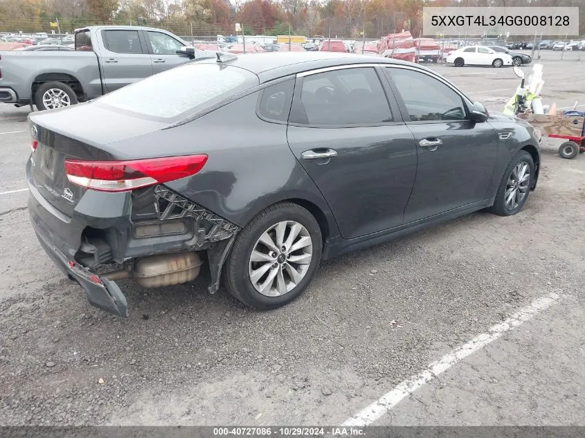 2016 Kia Optima Lx VIN: 5XXGT4L34GG008128 Lot: 40727086