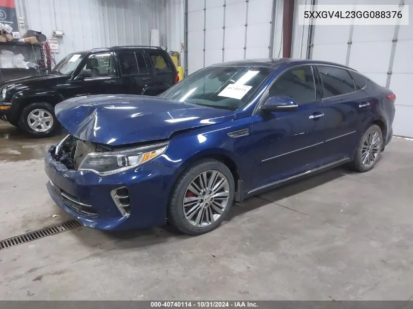 2016 Kia Optima Sxl Turbo VIN: 5XXGV4L23GG088376 Lot: 40740114