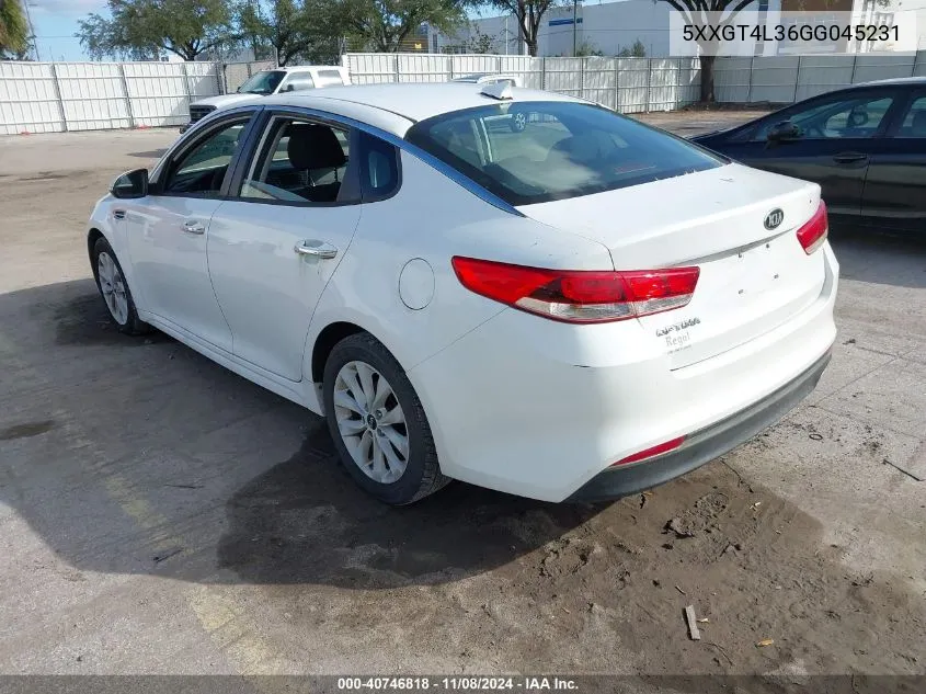 5XXGT4L36GG045231 2016 Kia Optima Lx