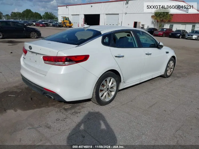 5XXGT4L36GG045231 2016 Kia Optima Lx