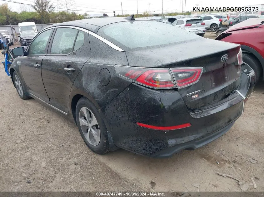 2016 Kia Optima Hybrid VIN: KNAGM4AD9G5095373 Lot: 40747749