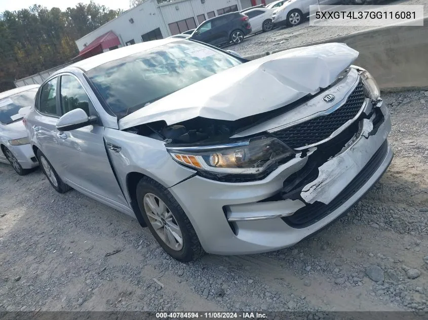 5XXGT4L37GG116081 2016 Kia Optima Lx