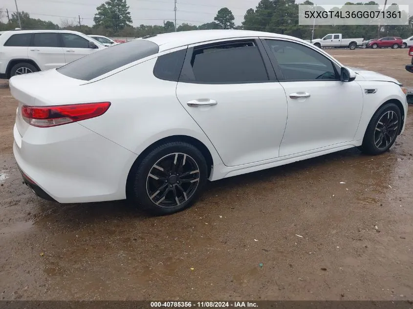 2016 Kia Optima Lx VIN: 5XXGT4L36GG071361 Lot: 40785356