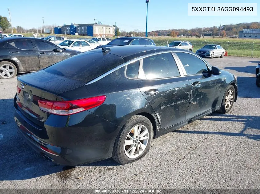 2016 Kia Optima Lx VIN: 5XXGT4L36GG094493 Lot: 40790338