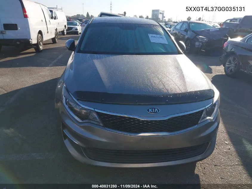 2016 Kia Optima Lx VIN: 5XXGT4L37GG035131 Lot: 40831280