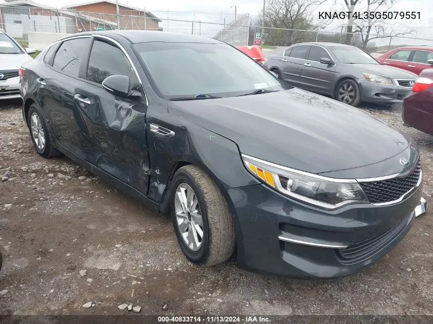 KNAGT4L35G5079551 2016 Kia Optima Lx