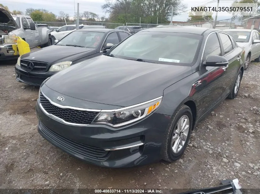 KNAGT4L35G5079551 2016 Kia Optima Lx