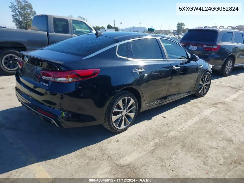 2016 Kia Optima Sx Turbo VIN: 5XXGW4L24GG052824 Lot: 40846815