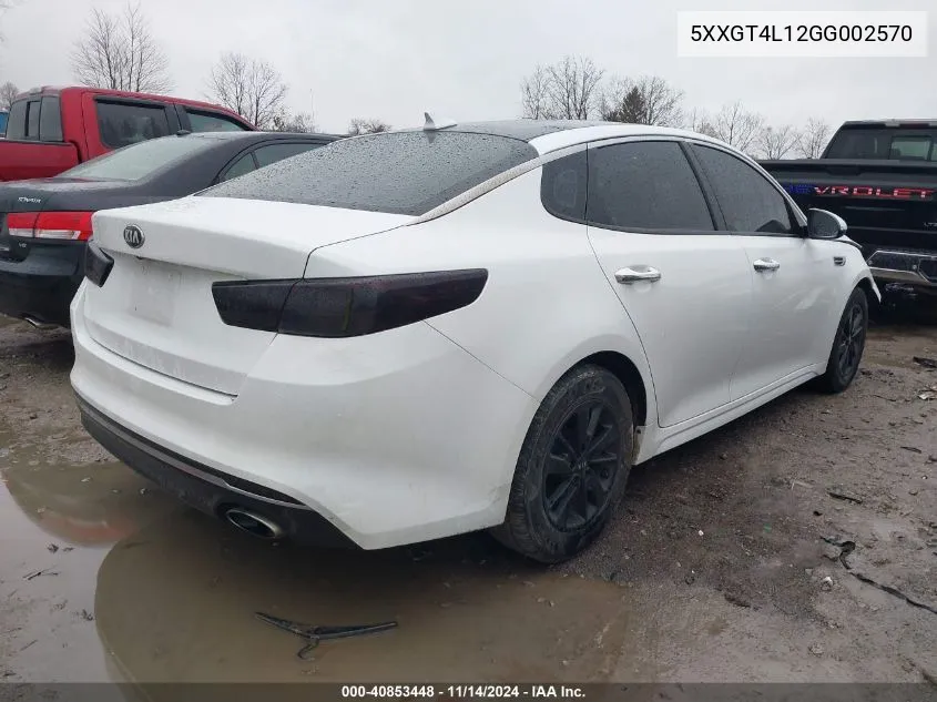 2016 Kia Optima Lx Turbo VIN: 5XXGT4L12GG002570 Lot: 40853448