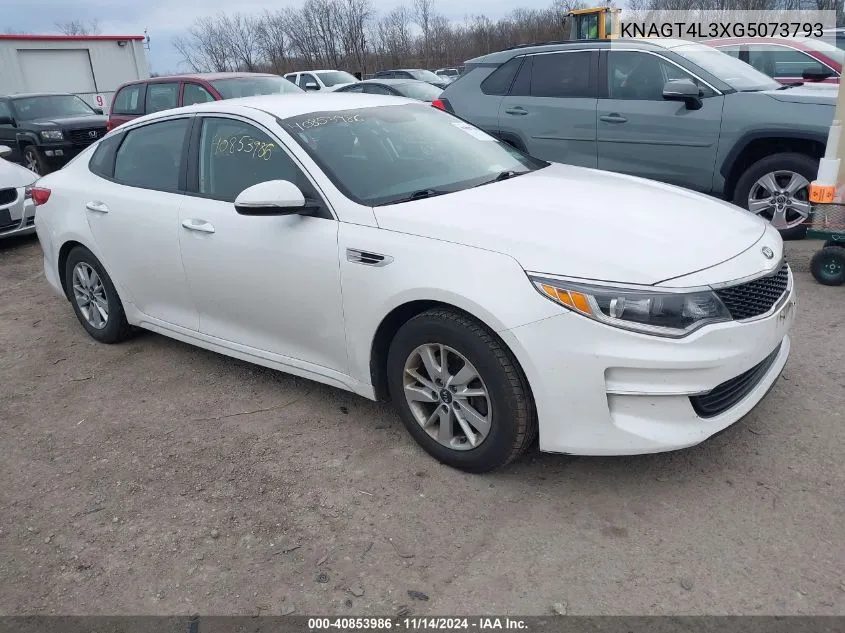 2016 Kia Optima Lx VIN: KNAGT4L3XG5073793 Lot: 40853986