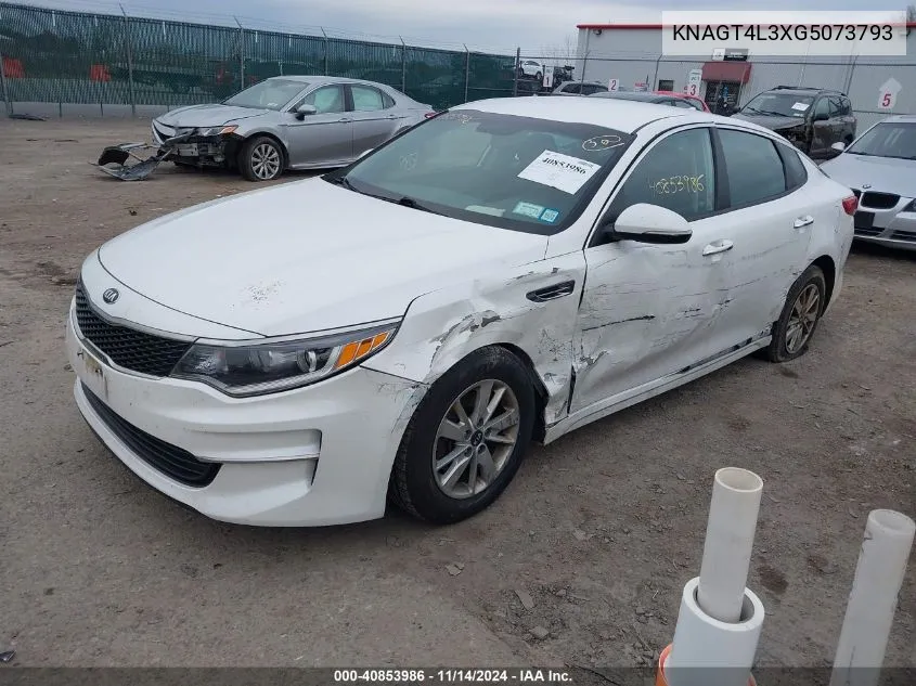 2016 Kia Optima Lx VIN: KNAGT4L3XG5073793 Lot: 40853986