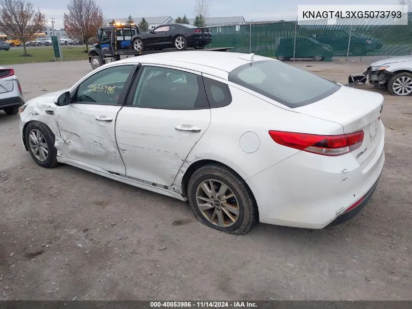 2016 Kia Optima Lx VIN: KNAGT4L3XG5073793 Lot: 40853986