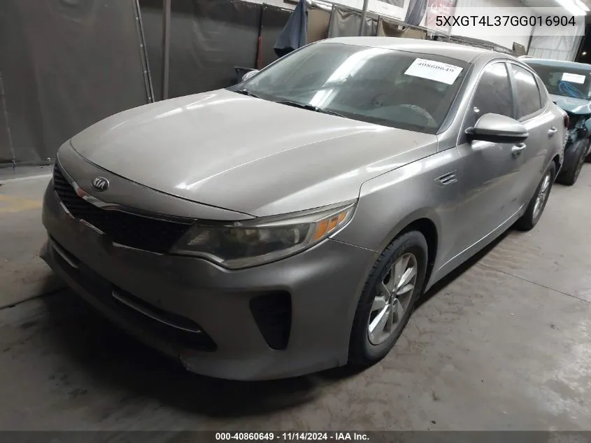 2016 Kia Optima Lx VIN: 5XXGT4L37GG016904 Lot: 40860649