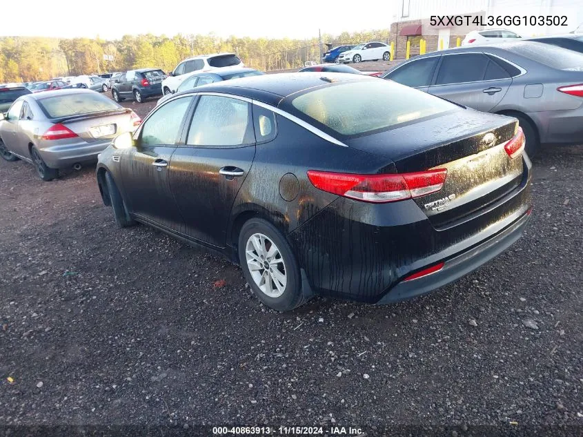 2016 Kia Optima Lx VIN: 5XXGT4L36GG103502 Lot: 40863913