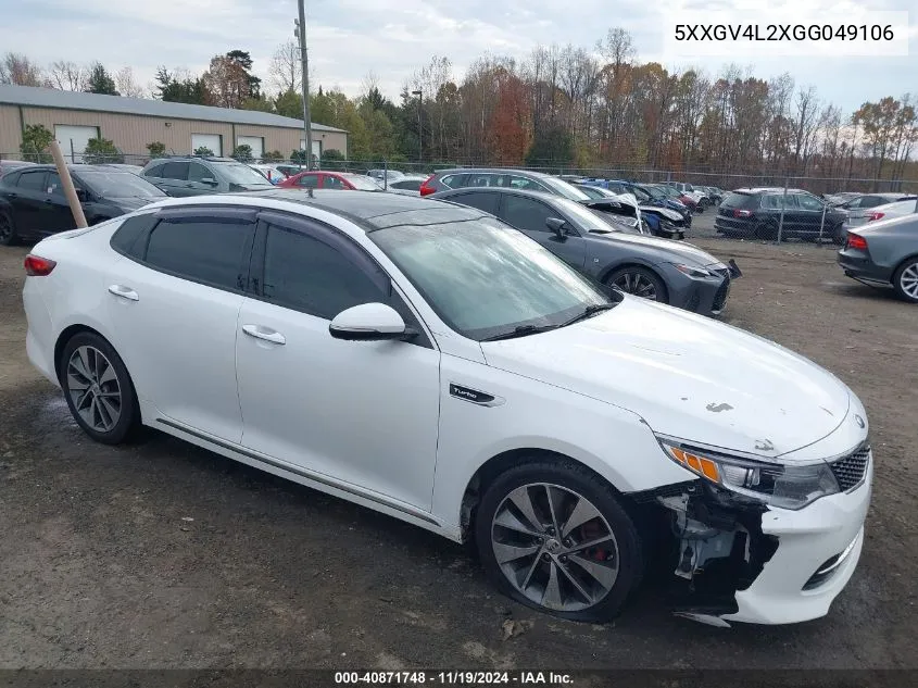 2016 Kia Optima Sxl Turbo VIN: 5XXGV4L2XGG049106 Lot: 40871748