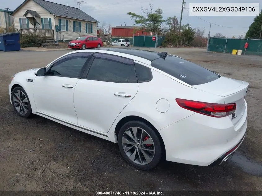 2016 Kia Optima Sxl Turbo VIN: 5XXGV4L2XGG049106 Lot: 40871748