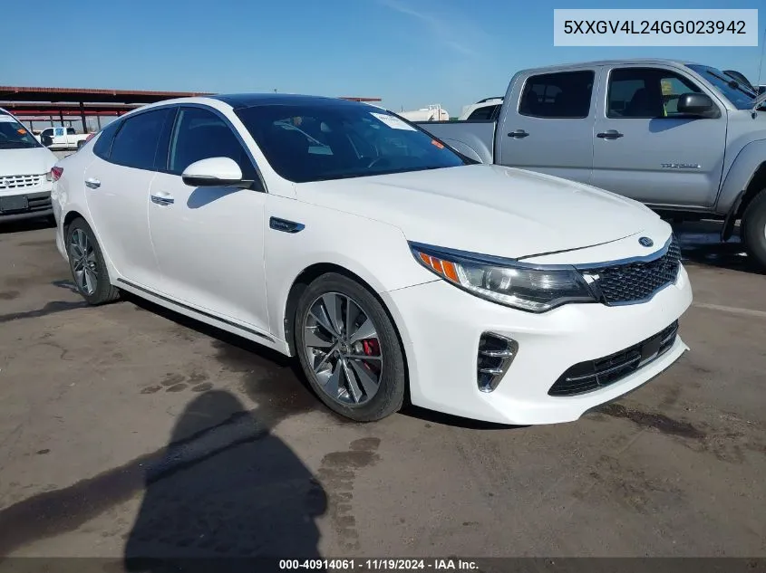 2016 Kia Optima Sxl Turbo VIN: 5XXGV4L24GG023942 Lot: 40914061