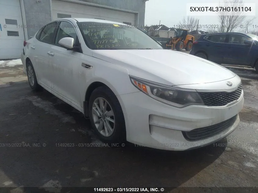 2017 Kia Optima Lx VIN: 5XXGT4L37HG161104 Lot: 11492623