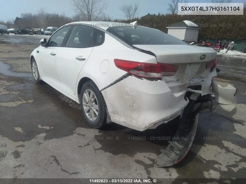 2017 Kia Optima Lx VIN: 5XXGT4L37HG161104 Lot: 11492623