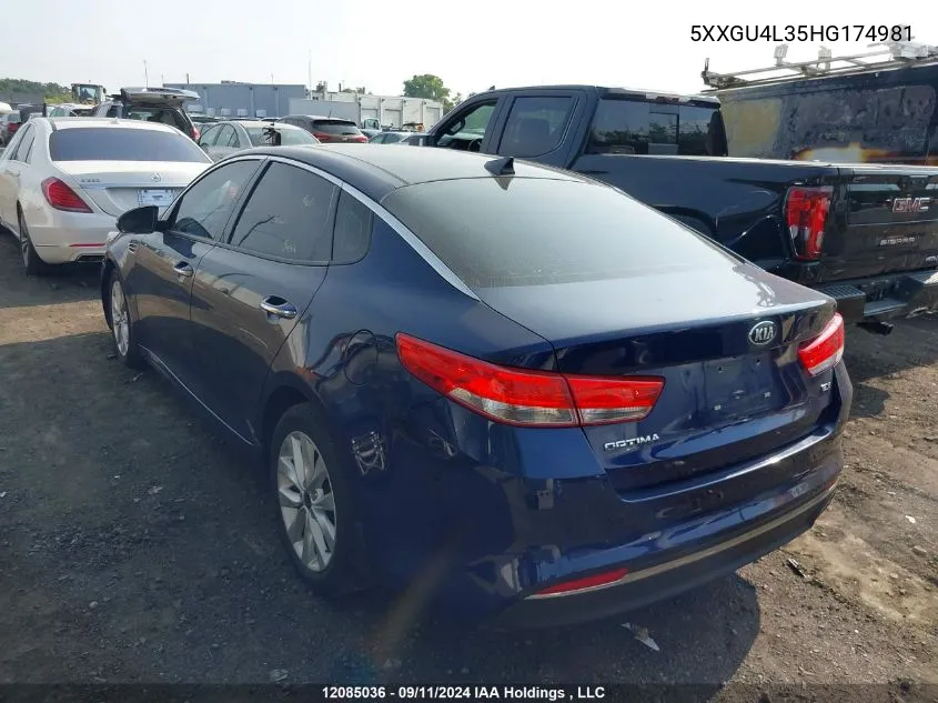 5XXGU4L35HG174981 2017 Kia Optima