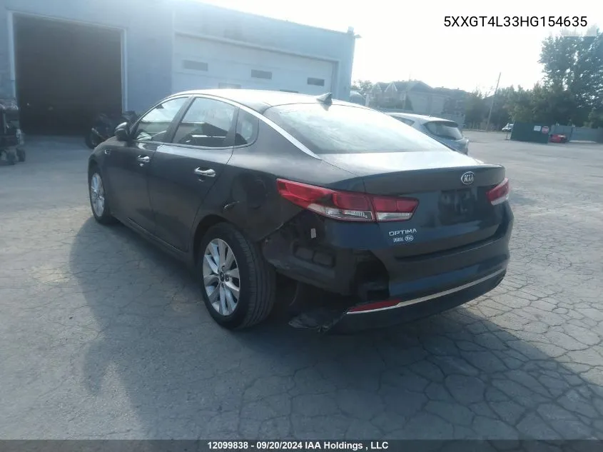 2017 Kia Optima VIN: 5XXGT4L33HG154635 Lot: 12099838