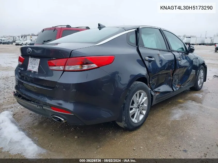 KNAGT4L30H5173290 2017 Kia Optima Lx