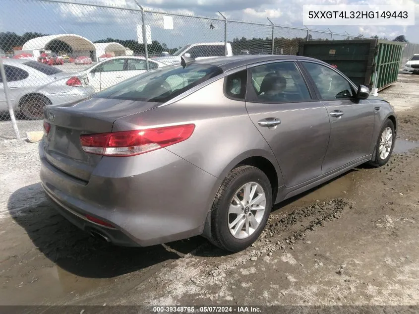 5XXGT4L32HG149443 2017 Kia Optima Lx