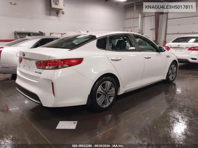 2017 Kia Optima Hybrid Ex VIN: KNAGU4LE3H5017811 Lot: 39522269