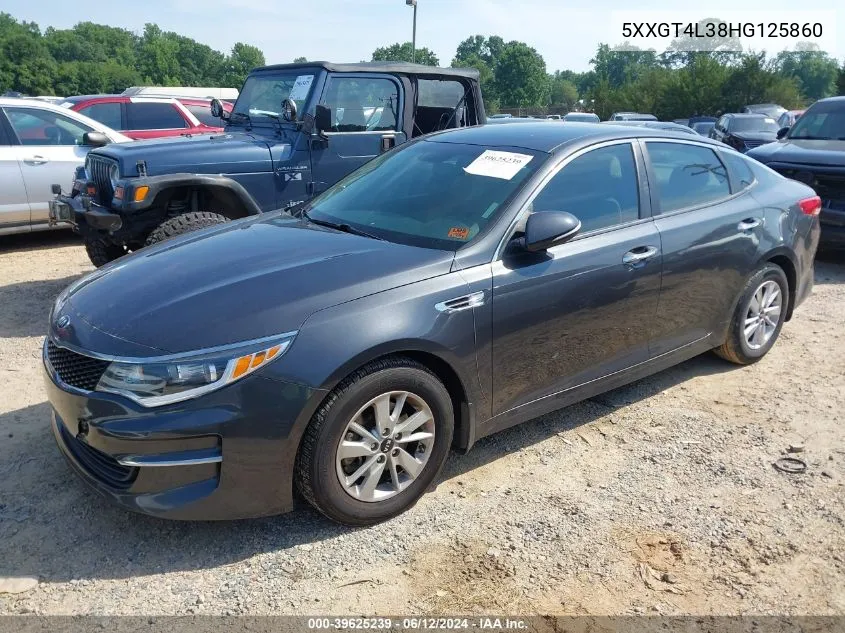 2017 Kia Optima Lx VIN: 5XXGT4L38HG125860 Lot: 39625239