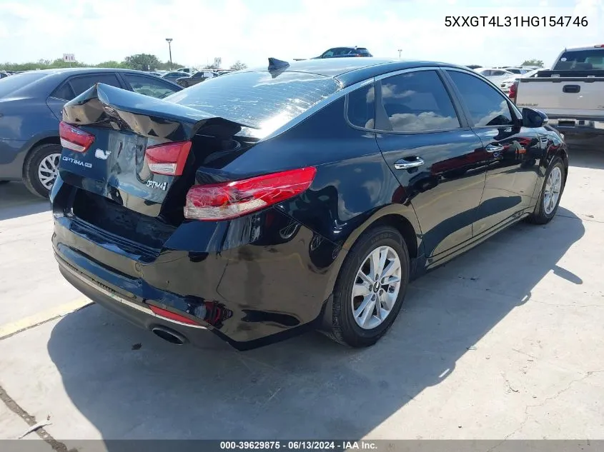 5XXGT4L31HG154746 2017 Kia Optima Lx