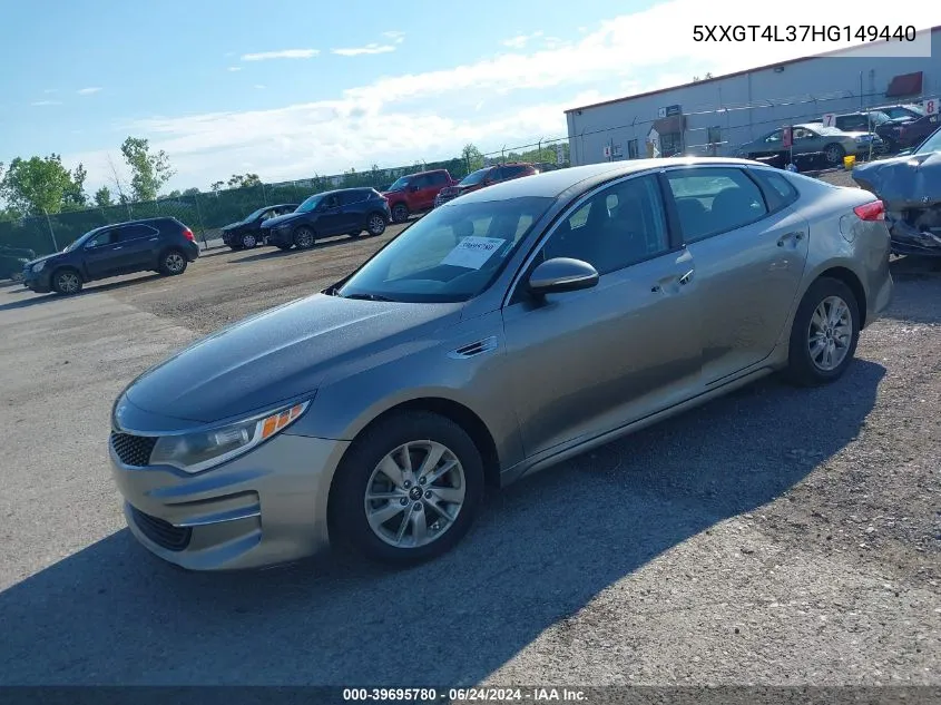 5XXGT4L37HG149440 2017 Kia Optima Lx