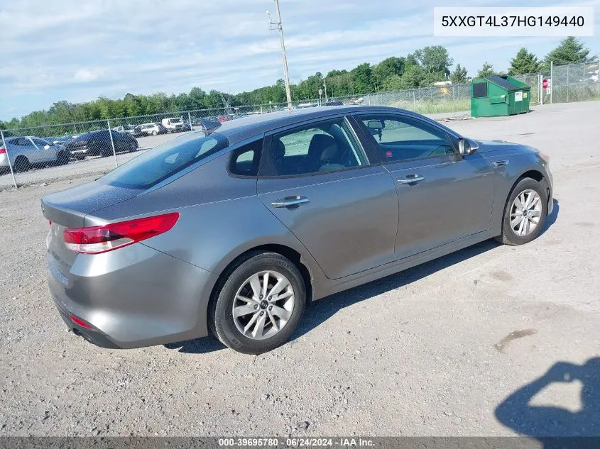 5XXGT4L37HG149440 2017 Kia Optima Lx